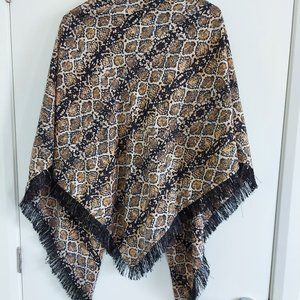 Long scarf snake print